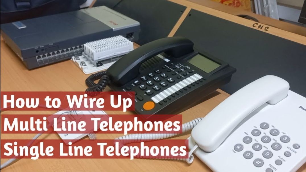 ⁣❤💙❤💙❤ How to connect multi line telephones and single line telephones in intercom telephone setups❤💙