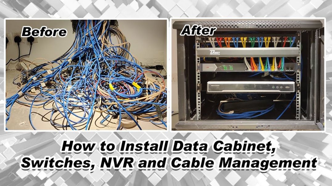 ❤❤❤❤❤Installing Data Cabinet, Switches, NVR, Crimping CAT6 and Cable Management❤❤❤❤❤❤❤❤❤❤❤